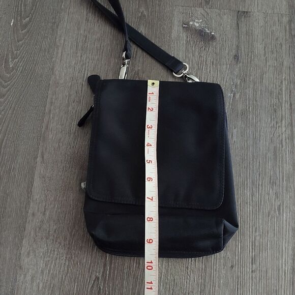 TRAVEL DOCUMENT PASSPORT CROSSBODY BAG - BLACK - Picture 6 of 7